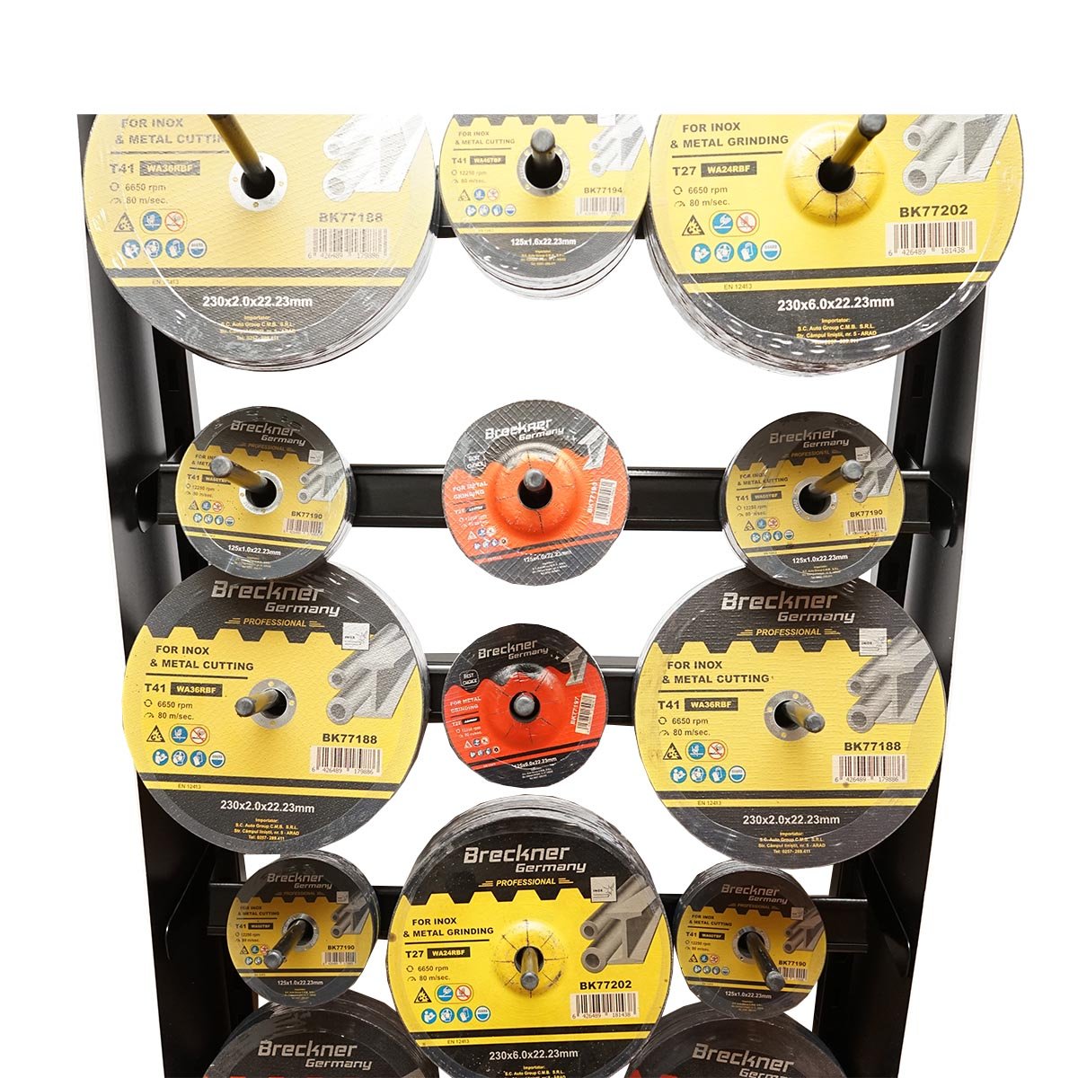 Stand prezentare panze/discuri flex echipat Breckner Germany